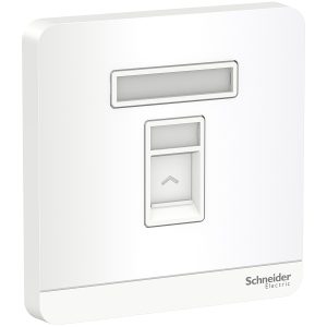 Bộ Ổ Cắm Mạng Cat6e Đơn Schneider E8331RJS6_WE_G19