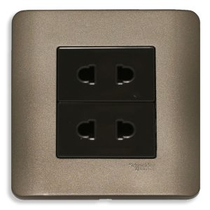 Ổ Cắm Điện Đôi 2 Chấu Schneider E84426U2_SZ_G19