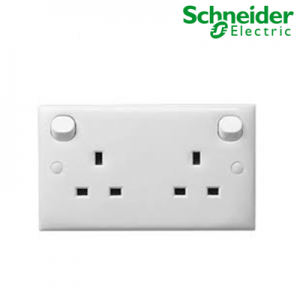 Ổ Cắm Đôi 3 Chấu Có Công Tắc Schneider E25R_WE_G19