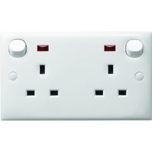 Ổ Cắm Đơn 3 Chấu Có Công Tắc Đèn Báo Schneider E15R_WE_G19