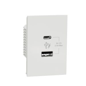 Ổ Sạc USB Type A + C Size 2S Schneider M3T_USB2_WE