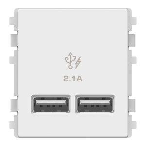 Ổ Sạc USB Đôi , Size 2S Schneider 8432USB_WE