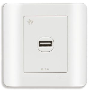 Ổ Sạc USB Đơn Schneider E8431USB_WE_G19