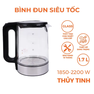 Bình Ấm Đun Siêu Tốc Thủy Tinh Nanoco 1.7 Lít NKT1790