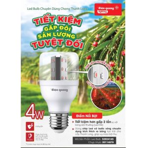 Đèn Chong Thắp Sáng Cho Thanh Long ĐQ LEDBUTL 04RB 4W