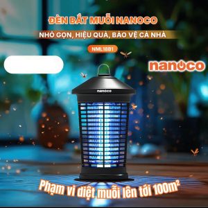 Đèn Bắt Diệt Muỗi Côn Trùng Sử Dụng Điện 220V Nanoco NML18B1