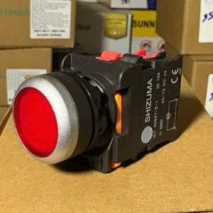 Nút Nhấn Nhả Có Đèn Đỏ Shizuma D22 220V SZB022-BPM101R220