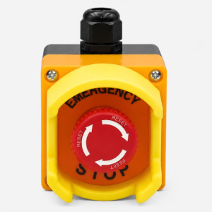 Bộ Hộp Nút Nhấn 1 Lỗ Vàng Button Reset 72x78x104mm BY1-RS1CZD