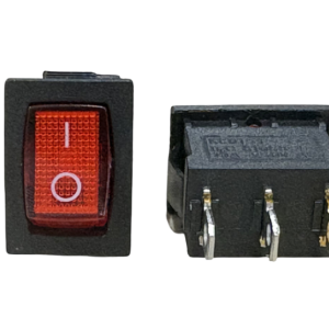 Công Tắc Bập Bênh Vuông 3 Chân Có Đèn 10A-250VAC KCD1-1-3Pin