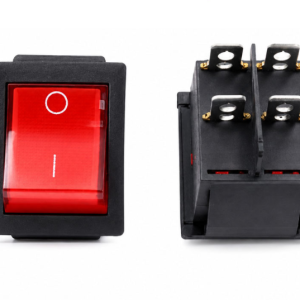 Công Tắc Bập Bênh Vuông 4 Chân Có Đèn 15A 250VAC KCD2/4/7 - 4Pin