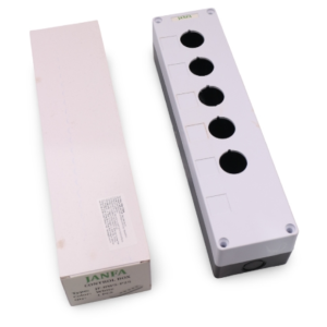 Hộp Nhựa 5 Nút Nhấn Trắng D25 65x72x277mm JF-BW5