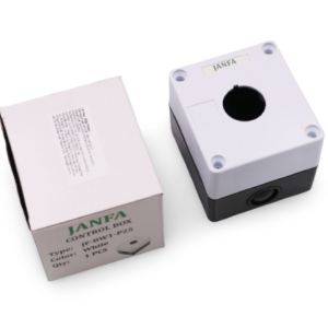Hộp Nhựa 1 Nút Nhấn D25 65x72x78 Trắng JF-BW1