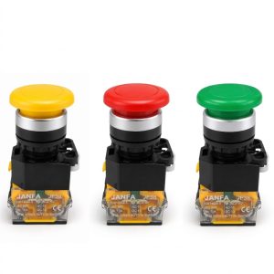 Nút Nhấn Đầu Nấm Button Dù Tủ Điện Phi 22 JF38-11M