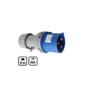 Phích Cắm Điện Công Nghiệp Minjin 2P+E 32A IP44 MJ-023