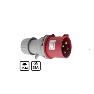 Phích Cắm Điện Công Nghiệp Minjin 3P+E 32A IP44 MJ-024