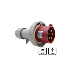 Phích Cắm Điện Công Nghiệp Minjin 3P+N+E 16A 415V IP67 MJ-0152