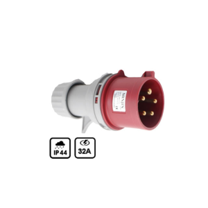 Phích Cắm Điện Công Nghiệp Minjin 3P+N+E 32A IP44 MJ-025