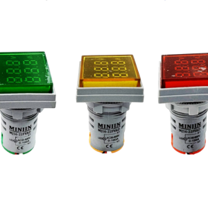 Đèn Báo Pha Hiển Thị Volt Ampe Tủ Điện Dạng Vuông MJ16-22FVAD