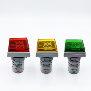 Đèn Báo Volt Hiển Thị Điện Áp Tủ Điện Dạng Vuông MJ16-22FVD