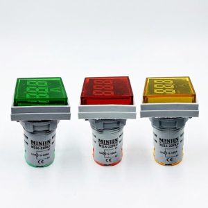 Đèn Led Báo Dòng Hiển Thị Ampe Tủ Điện Dạng Vuông MJ16-22FAD