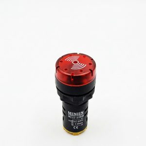 Đèn Led Báo Pha Lắp Tủ Điện Có Còi Phi 22 220V AC MJ22-22SM
