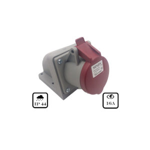 Ổ Cắm Điện Công Nghiệp Gắn Nổi Minjin 16A 4P 415V IP44 MJ-114