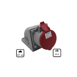 Ổ Cắm Điện Công Nghiệp Gắn Nổi Minjin 16A 5P 415V IP44 MJ-115