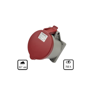 Ổ Cắm Điện Công Nghiệp Gắn Âm Minjin 32A 5P 415V IP44 MJ-325