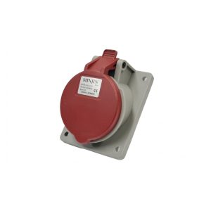 Ổ Cắm Điện Công Nghiệp Loại Nghiêng Gắn Âm Minjin 16A 5P IP44 MJ-415